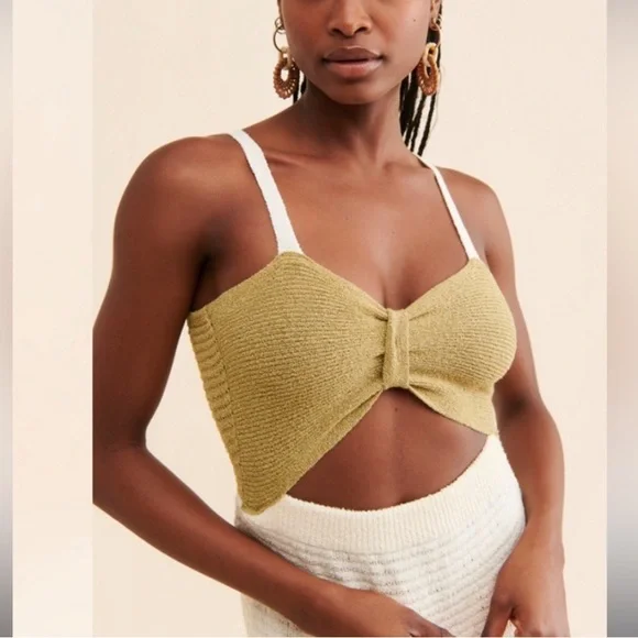 OHSEVENDAYS Jemima Dress in Green and Cream size Medium - Picture 4 of 9